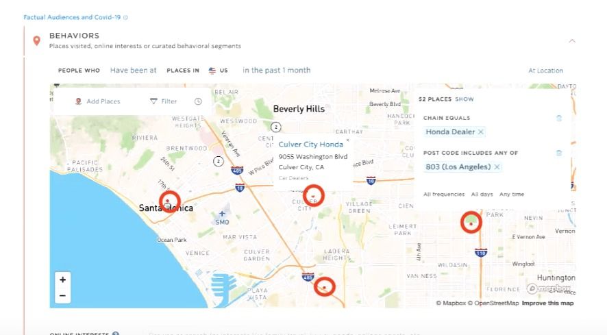 Factual-red-dot-location indication