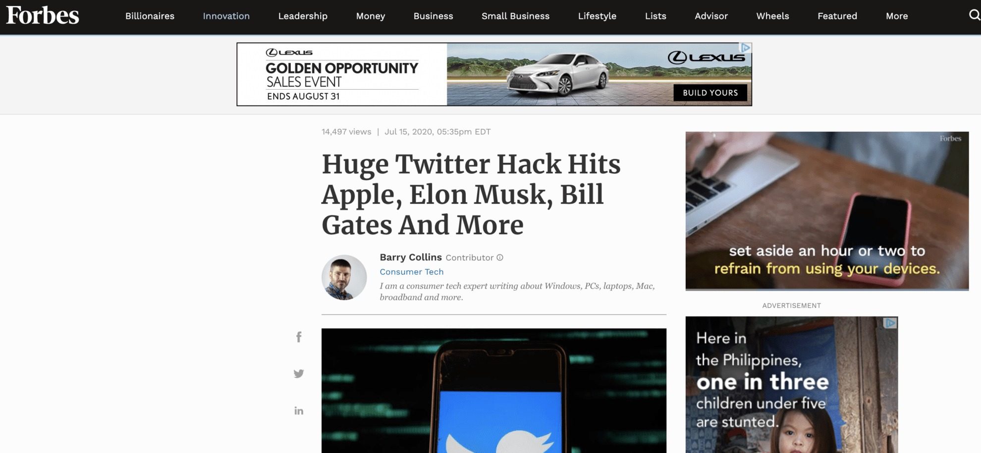 Elon Musk Hacked Twitter Account