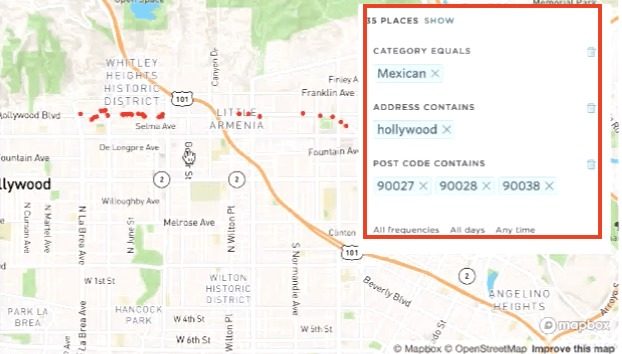Factual selecting a location
