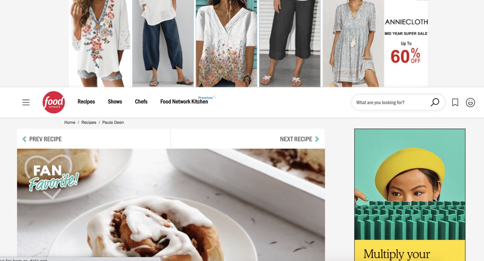 Food Network URL Targeting Advertising