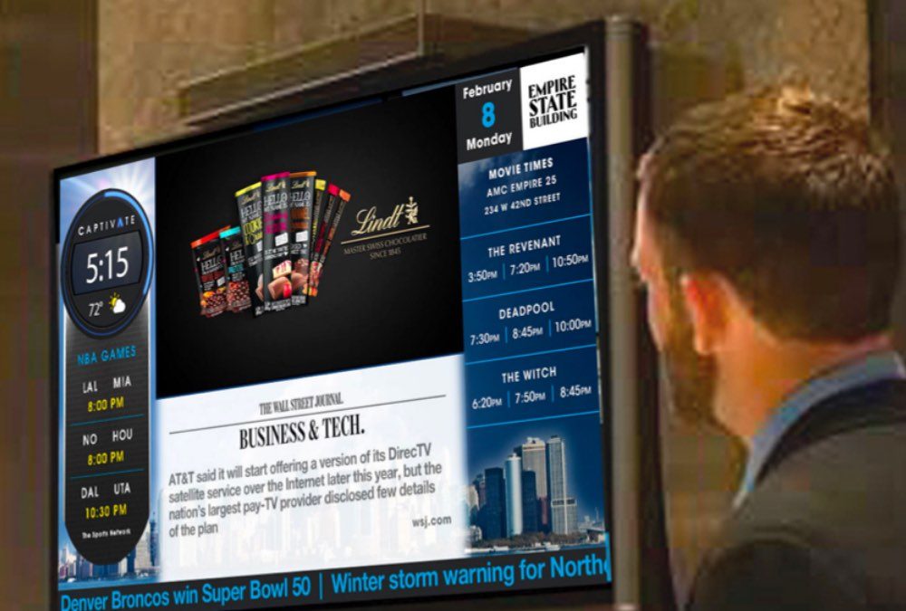 Run digital programmatic ads on screens in office buildings.