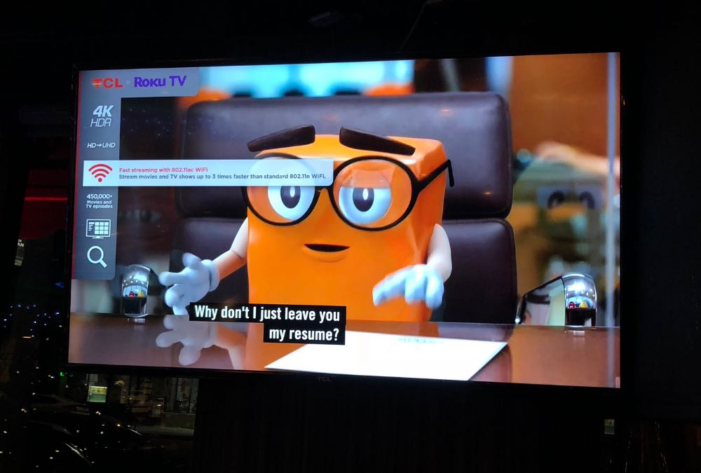 Digital out of home ads in restaurant screens