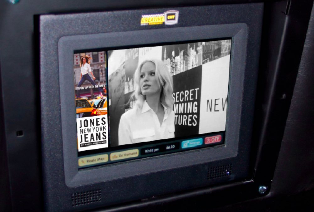 Taxis run digital out of home advertising