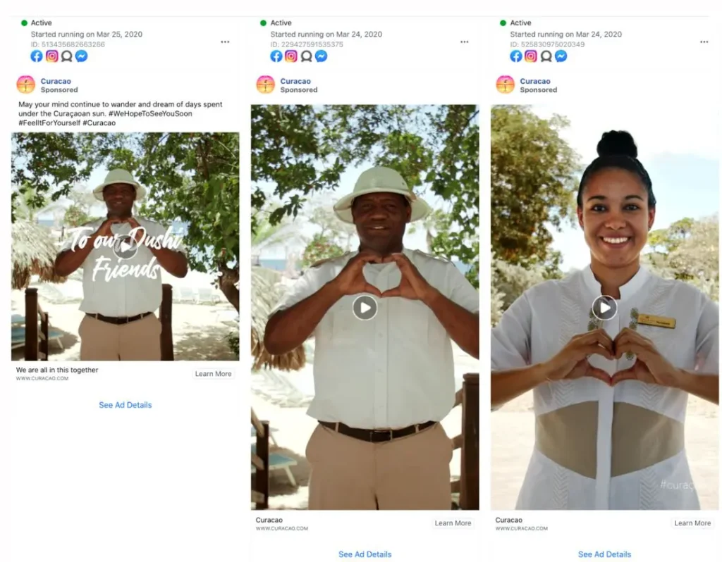 Curacao Tourism Board Facebook Ads