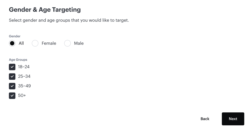 Hulu age and gender targeting