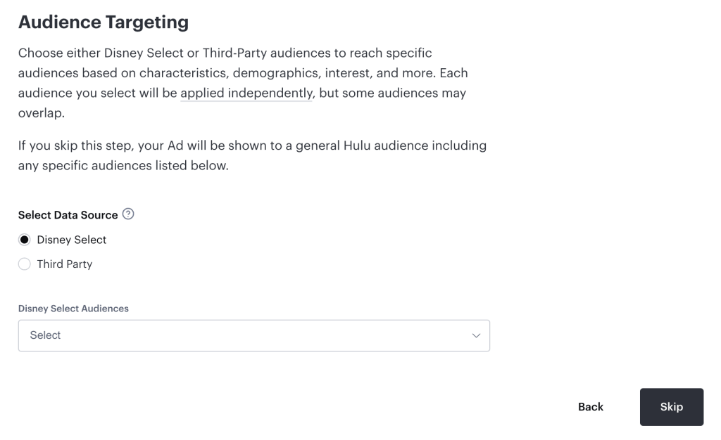 Hulu audience targeting