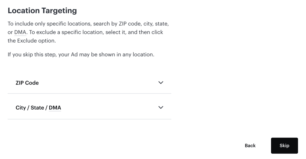 Hulu location targeting in ad manager