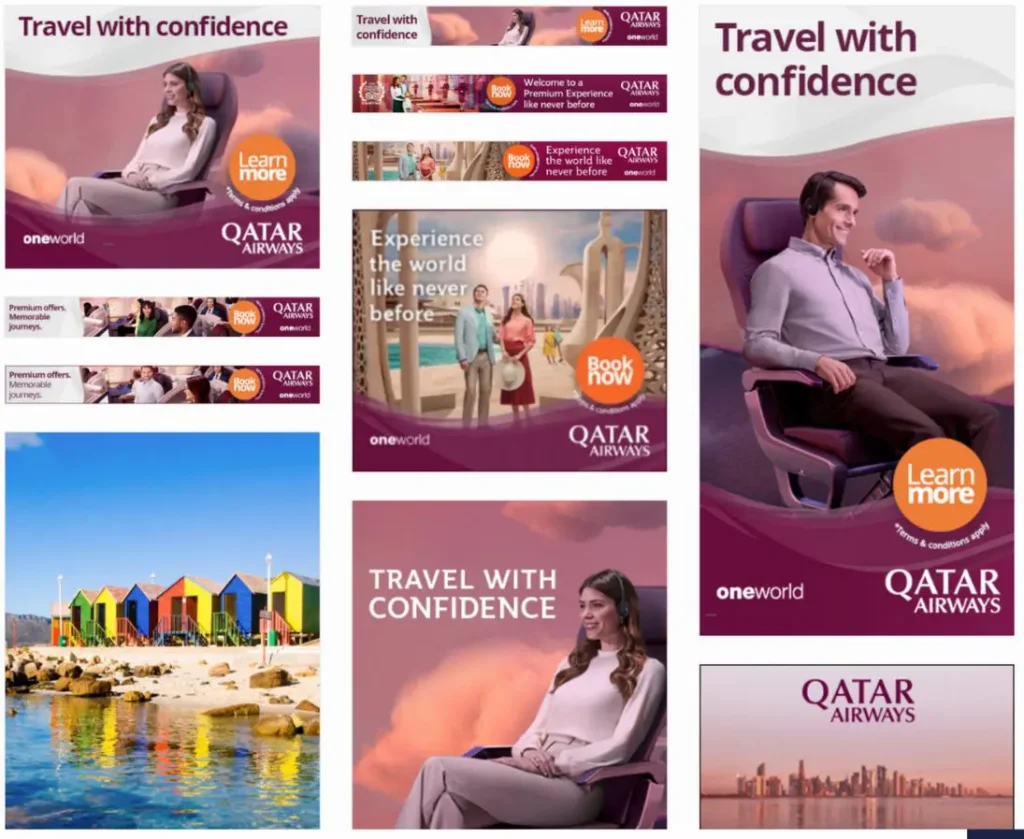 Qatar Airways banner ads