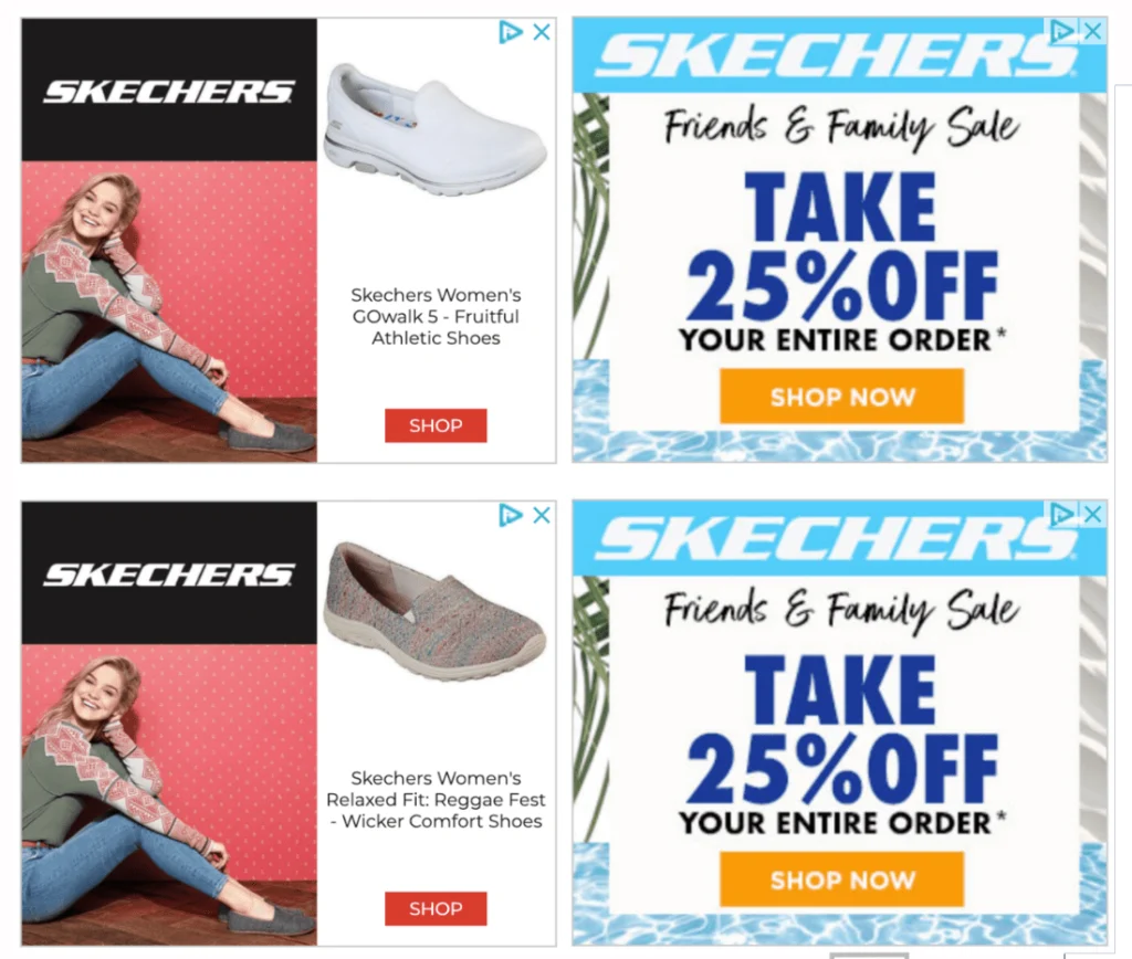 Sketchers Display Ads