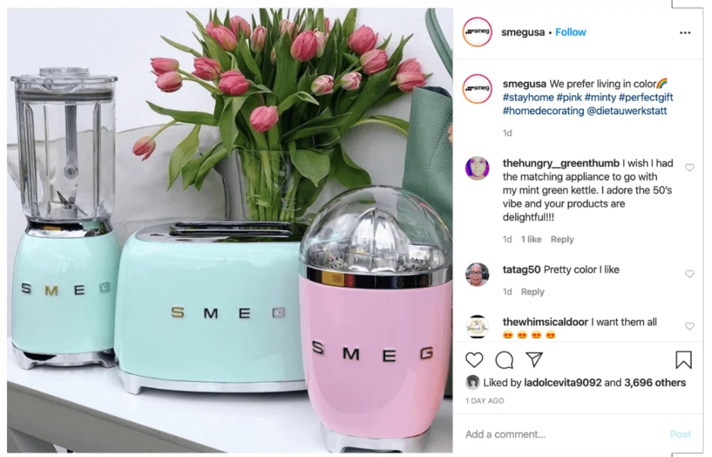 Facebook post for Smeg