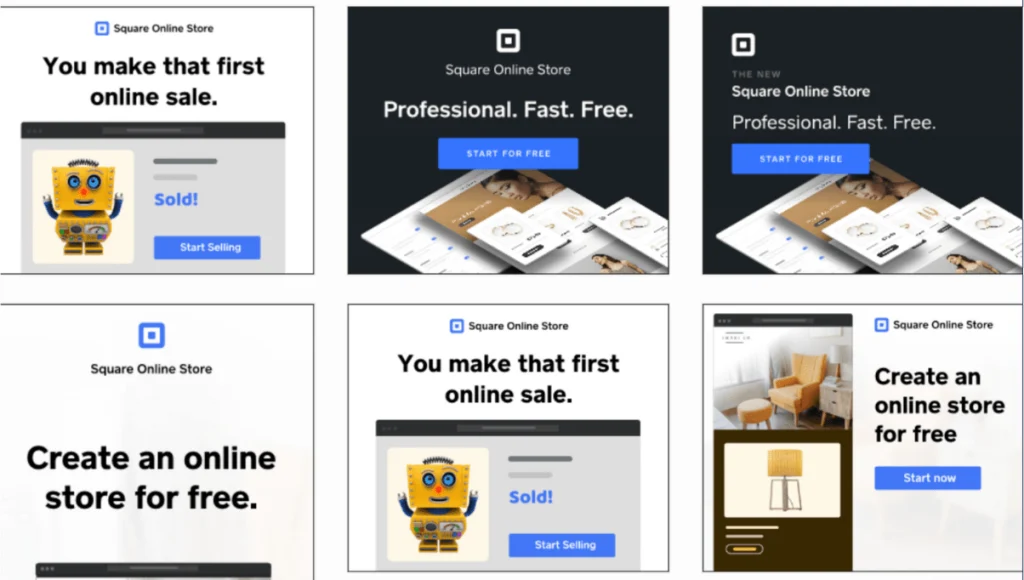 Display advertising or Square