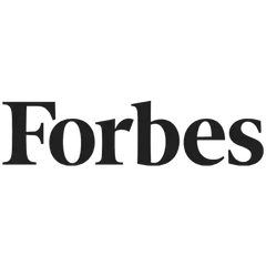 Forbes logo in black text transparent