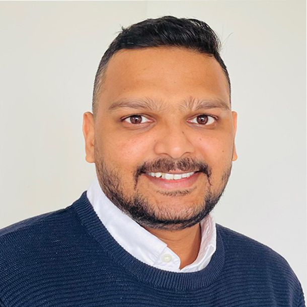 Portrait of Chetan Naidu from the Brill Media leadership team on the company about us page