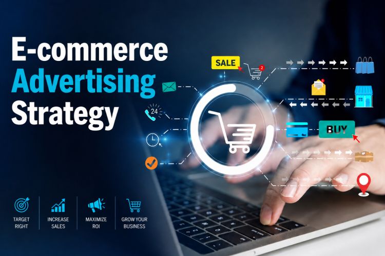Ecommerce advertising strategy designed to increase sales, improve ROAS, and grow online businesses through targeted digital advertising campaigns.