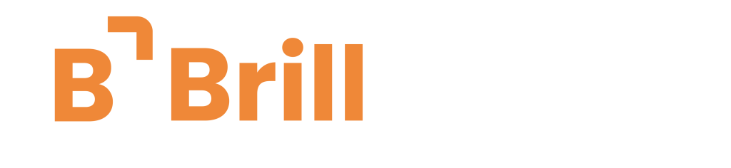 Brill Media logo with a white background