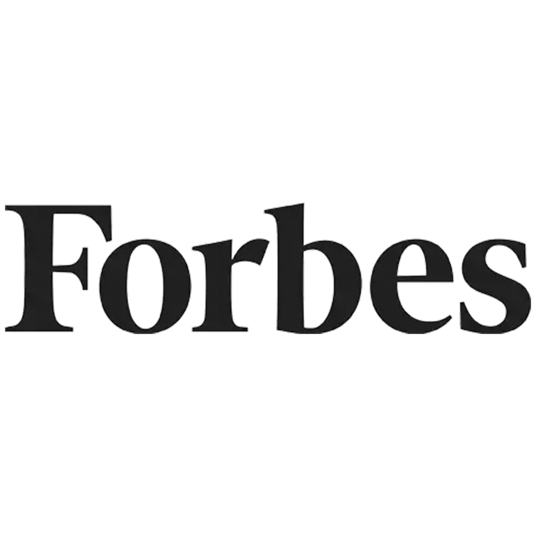 Forbes logo in black text transparent